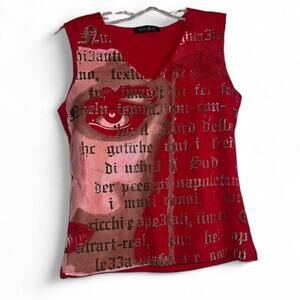 Sickest vintage japanese brand tank graphic printed